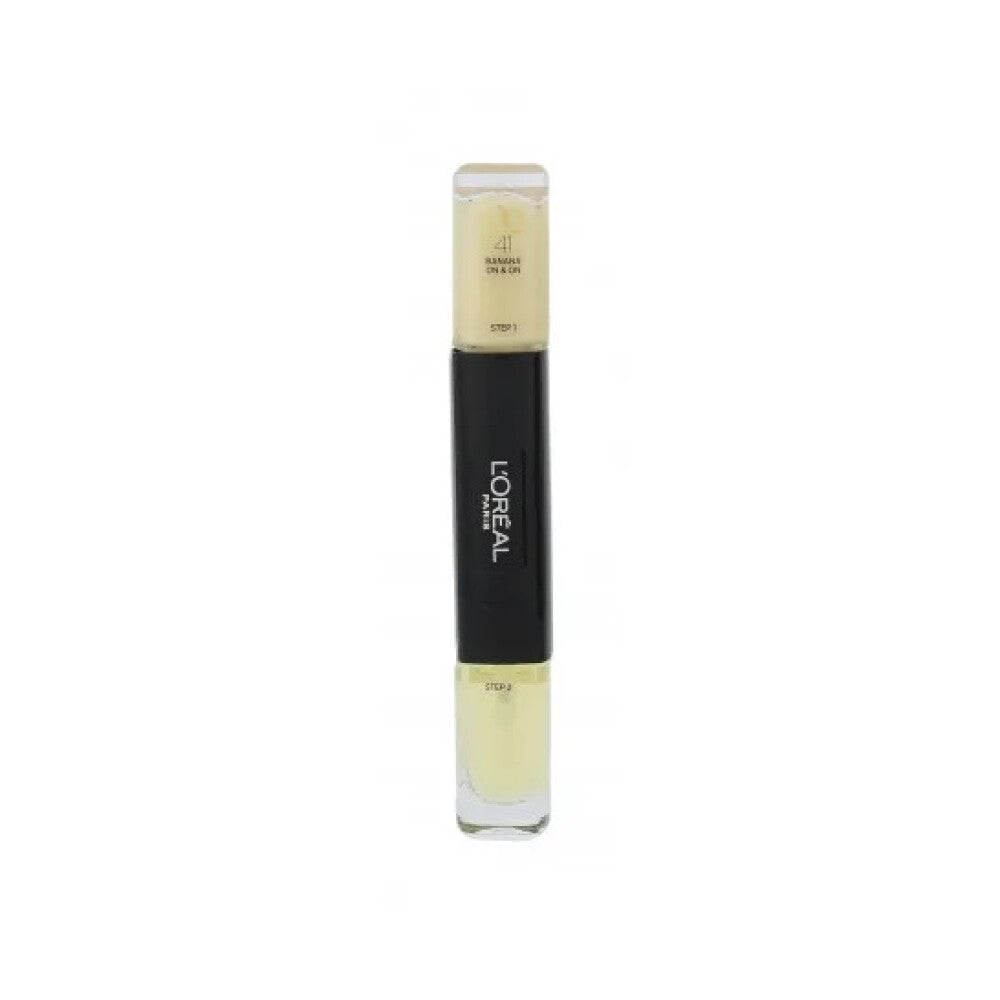 L'Oreal Paris, Infallible, Nail Polish 2-In-1, 041, Banana On 8 On, 2 x, 5 ml