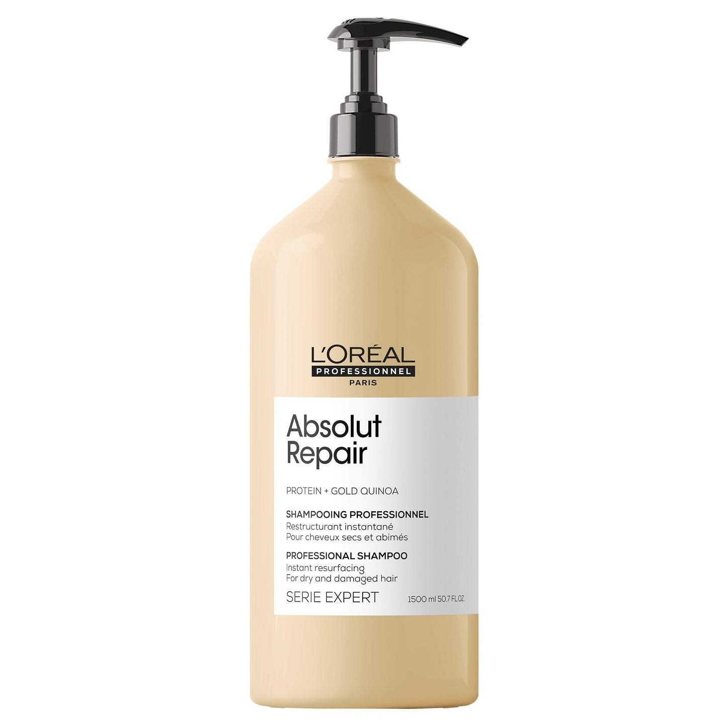 L'Oreal Professionnel, Serie Expert Absolut Repair, Protein + Gold Quinoa, Hair Shampoo, Instant Resurfacing, 1500 ml