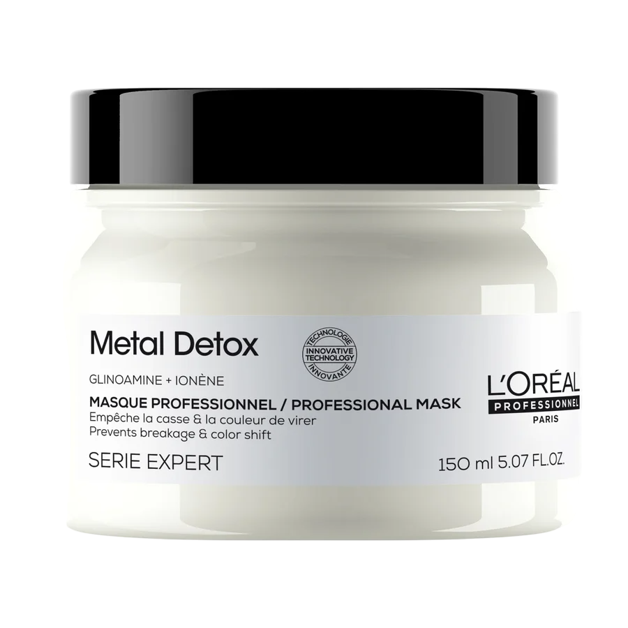 L'Oreal Professionnel, Serie Expert Metal Detox, Glicoamine + Ionene, Hair Treatment Cream Mask, Anti-Deposit Protector, 150 ml