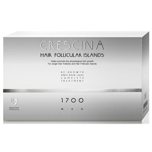 Labo, Crescina Follicular Islands 1700, For Growth Stimulation, Ampoules Treatment Serum, For Scalp, For Men, 10 +10 pcs