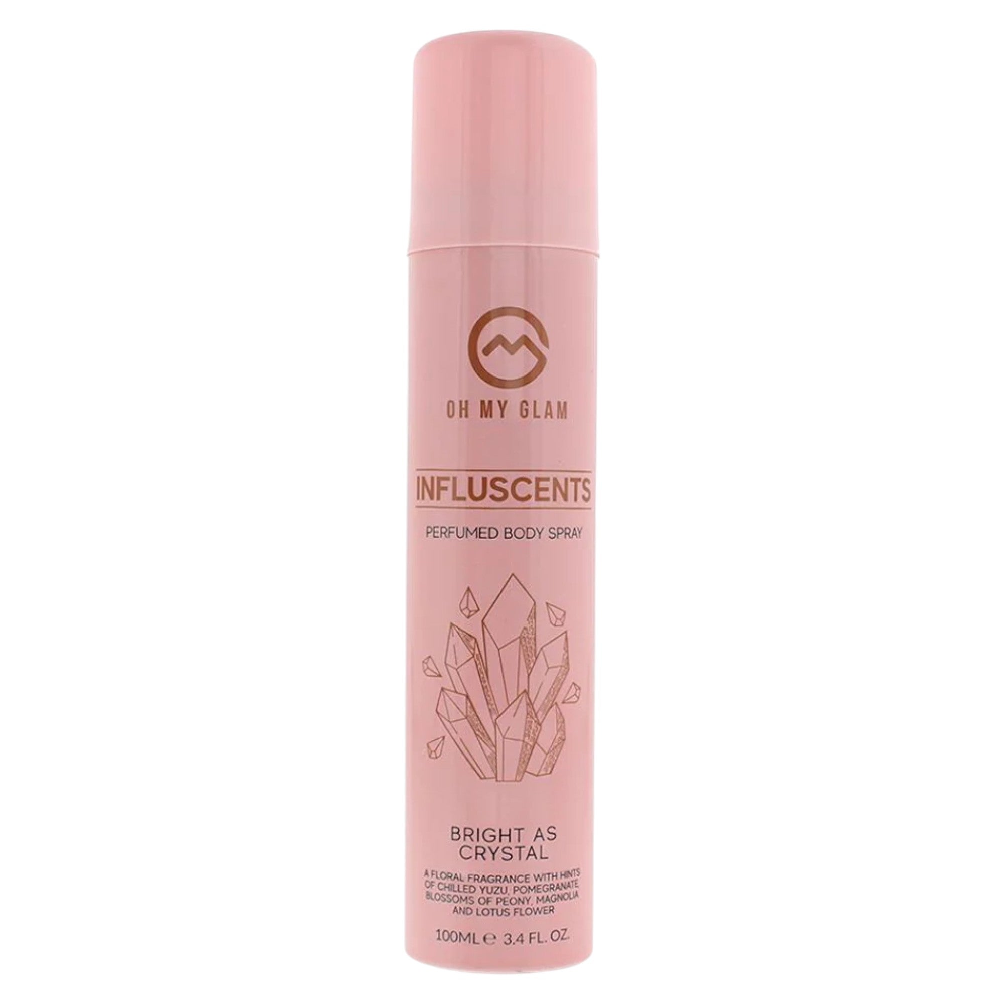Oh My Glam, Influscents Bright As Crystal, Body Spray, Lotus Flower, 100 ml