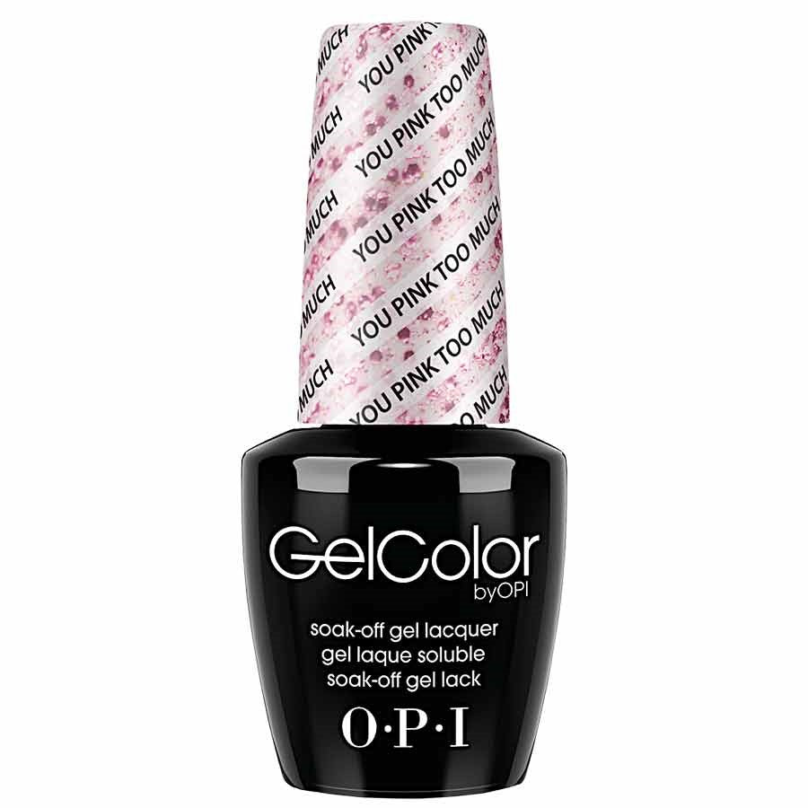 Opi, Gel Color, Semi-Permanent Nail Polish, GC G40, You Pink Too Much, 15 ml