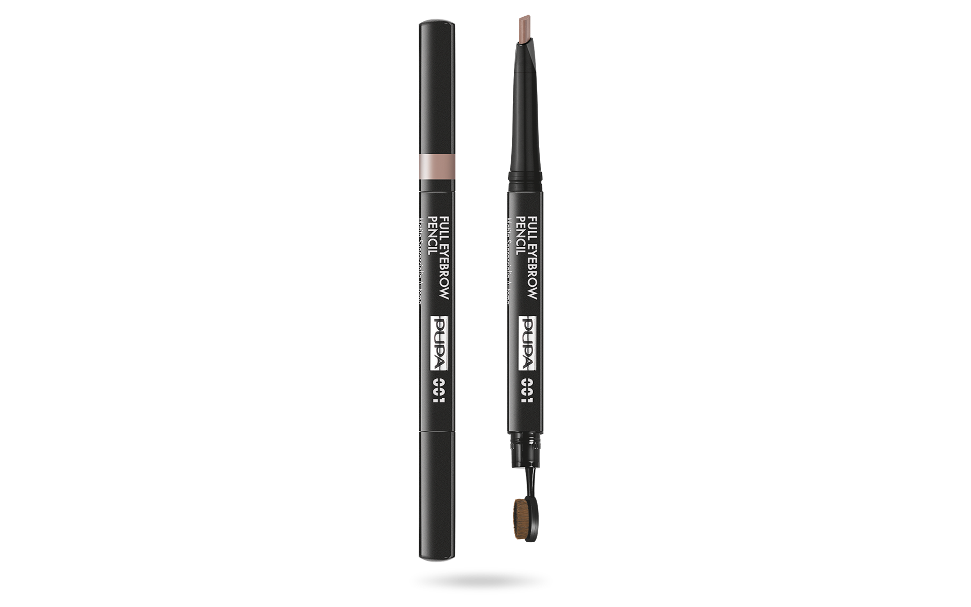 Pupa, Full, Paraben-Free, Definer, Double-Ended, Eyebrow Cream Pencil & Brush 2-In-1, 001, Blonde, 0.2 g *Tester