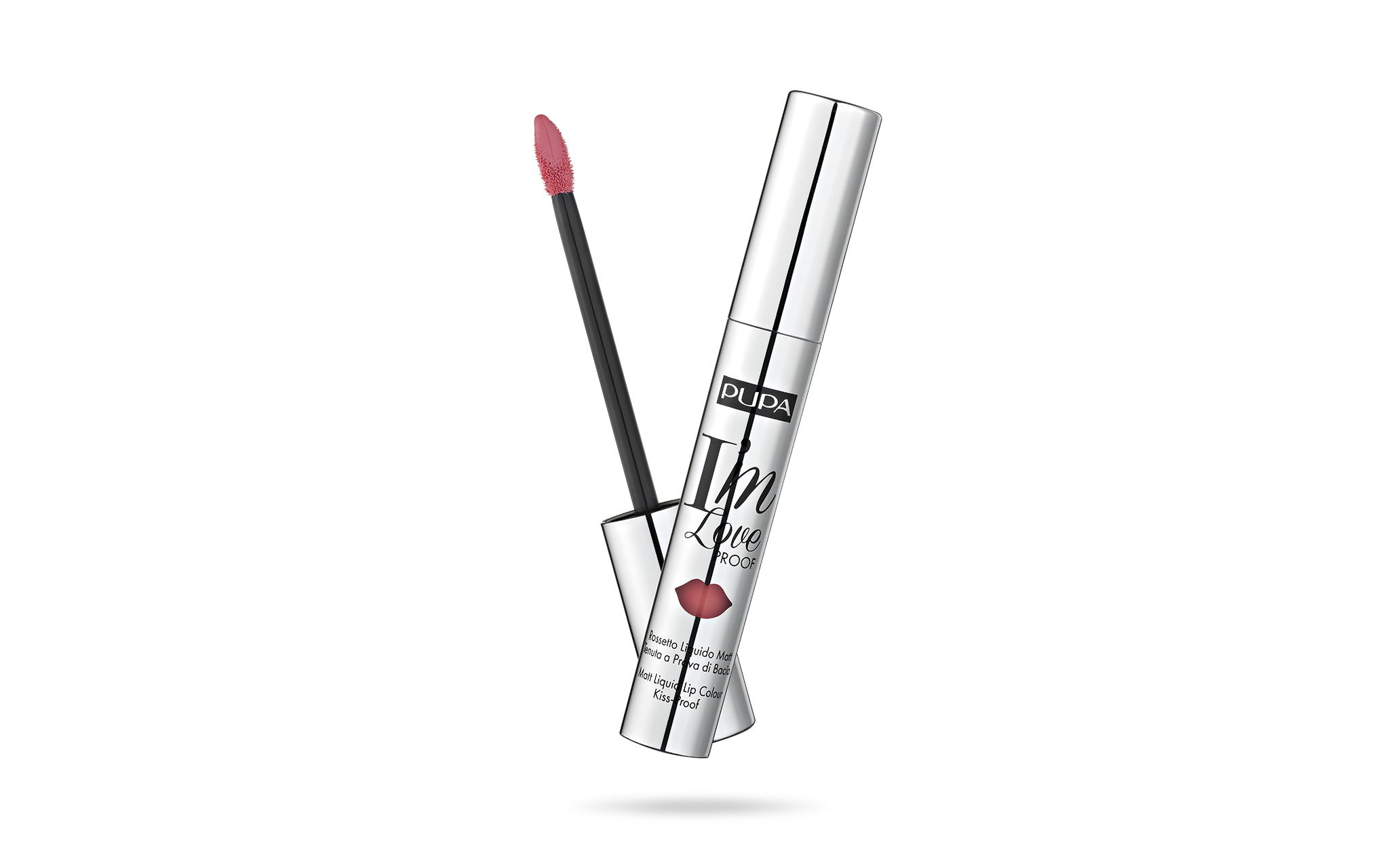 Pupa, I'm Loveproof, Paraben-Free, Matte, Liquid Lipstick, 004, Intense Rose, 2.7 ml