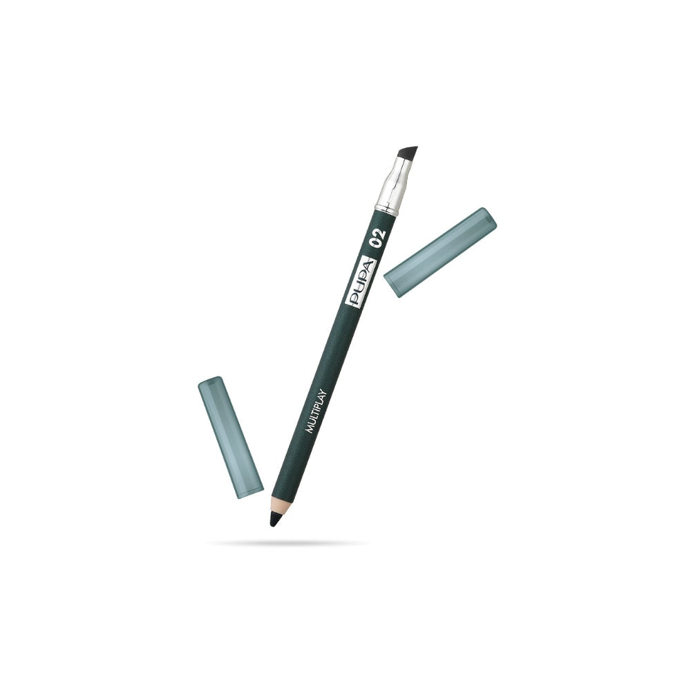 Pupa, Multiplay, Double-Ended, Eyeshadow & Kajal Eyeliner 2-In-1, 02, Electric Green, 1.2 g *Tester
