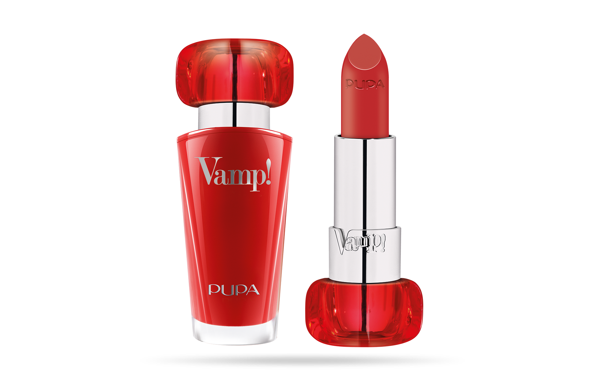 Pupa, Vamp!, Paraben-Free, Volume, Cream Lipstick, 304, Red Flame, 3.5 g