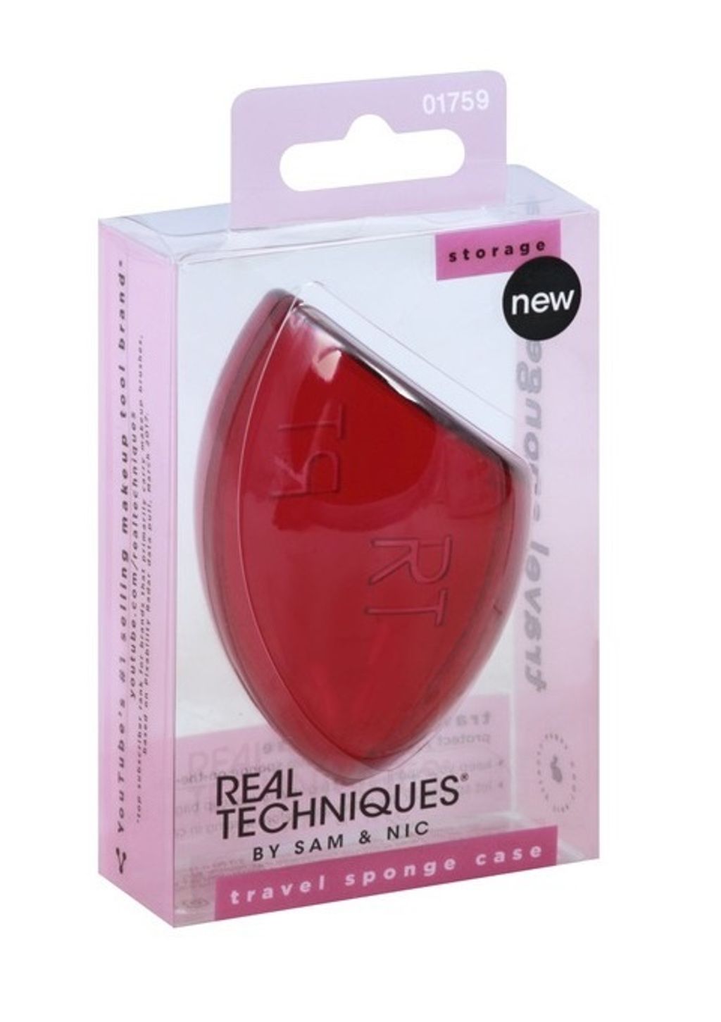 Real Techniques, Miracle, Makeup Plastic Sponge Case, Red
