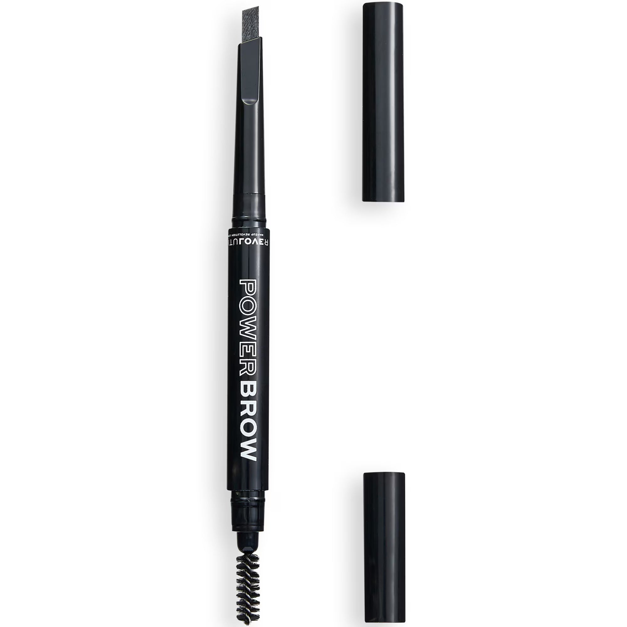 Relove By Revolution,  Power Brow, Double-Ended, Eyebrow Cream Pencil & Brush 2-In-1, Granite, 0.3 g