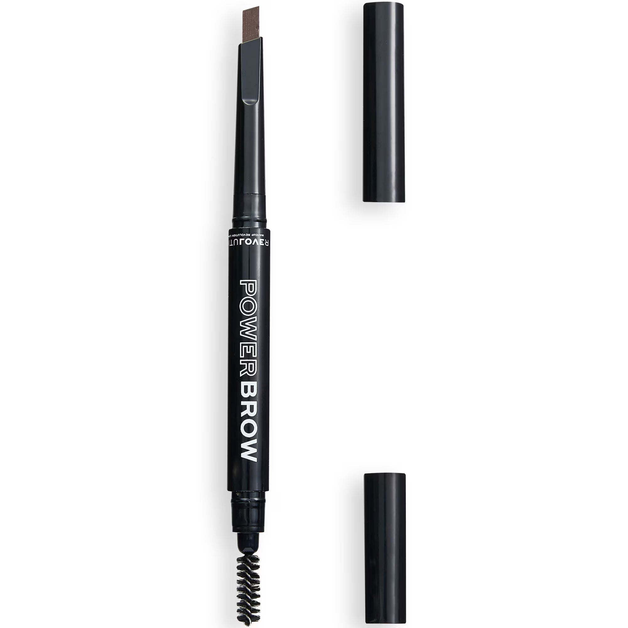 Relove By Revolution,  Power Brow, Double-Ended, Eyebrow Cream Pencil & Brush 2-In-1, Brown, 0.3 g