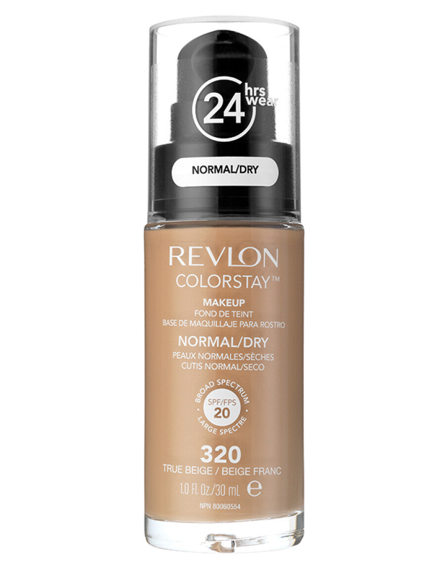 Revlon, Colorstay, Natural Medium Coverage, Liquid Foundation, 320, True Beige, SPF 20, 30 ml