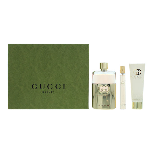 Set Gucci: Guilty, Eau De Parfum, For Women, 90 ml + Guilty, Eau De Parfum, For Women, 10 ml + Guilty, Moisturizing, Body Lotion, 50 ml