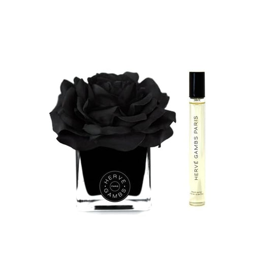 Set Herve Gambs: Ombre Patchouli, Room Spray, 10 ml + Black Couture Flower, Porcelain, Aroma Reed Diffuser, Black