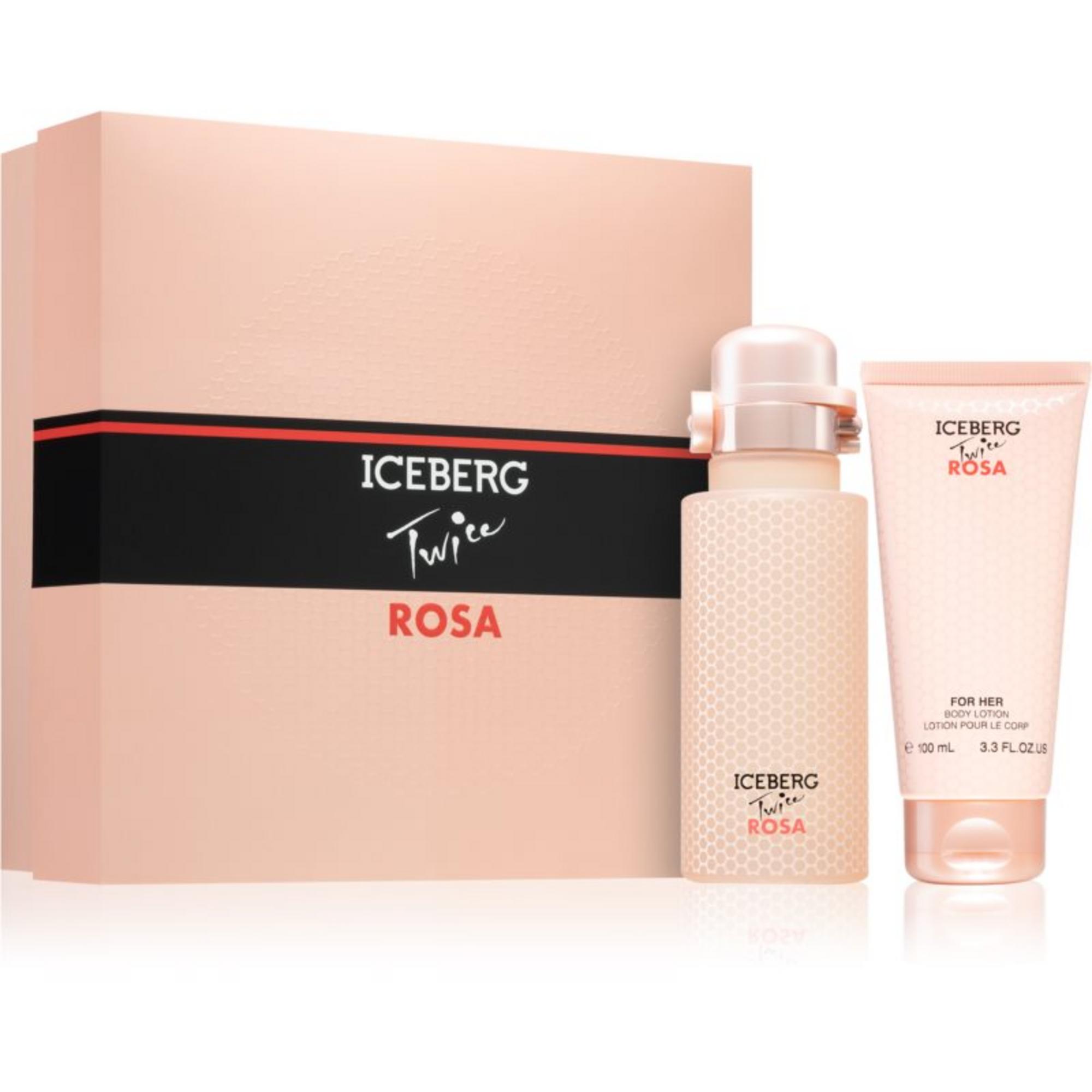 Set Iceberg: Twice Rosa, Eau De Toilette, For Women, 125 ml + Twice Rosa, Hydrating, Body Lotion, 100 ml