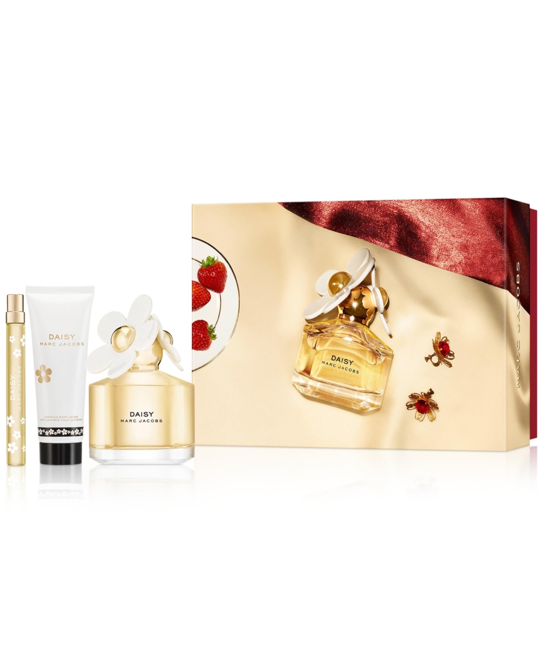 Set Marc Jacobs: Daisy, Eau De Toilette, For Women, 100 ml + Daisy, Eau De Toilette, For Women, 10 ml *Miniature + Daisy, Hydrating, Body Lotion, 75 ml