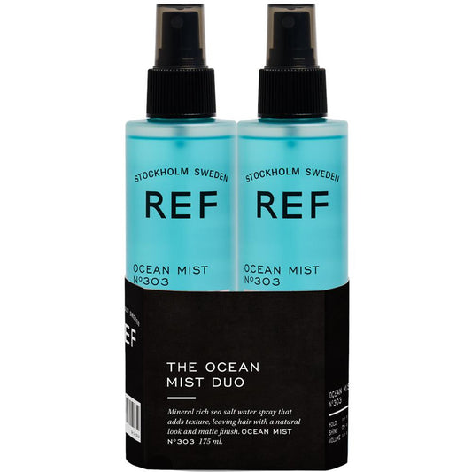 Duo Ocean Set Ref Stockholm: The Ocean, Saltwater, Hair Spray, Soft & Silky Finish, No.303, 100 ml + The Ocean, Saltwater, Hair Spray, Soft & Silky Finish, No.303, 175 ml