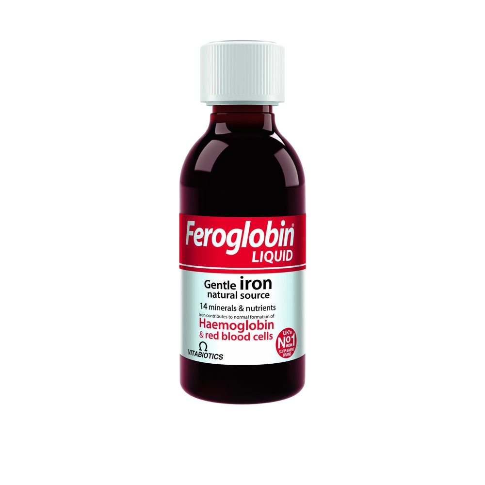Vitabiotics, Feroglobin, Iron, Folic Acid, Vitamin B12, B6 & Zinc, Contributes To The Normal Formation Of Red Blood Cells & Hemoglobin, Syrup, 200 ml
