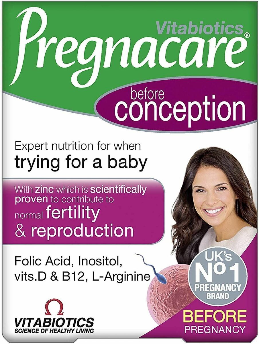 Vitabiotics, Pregnacare Before Conception, Folic Acid, Zinc, Inositol, Support Fertitily & Reproductive Health, Vitamins, 30 Tablets