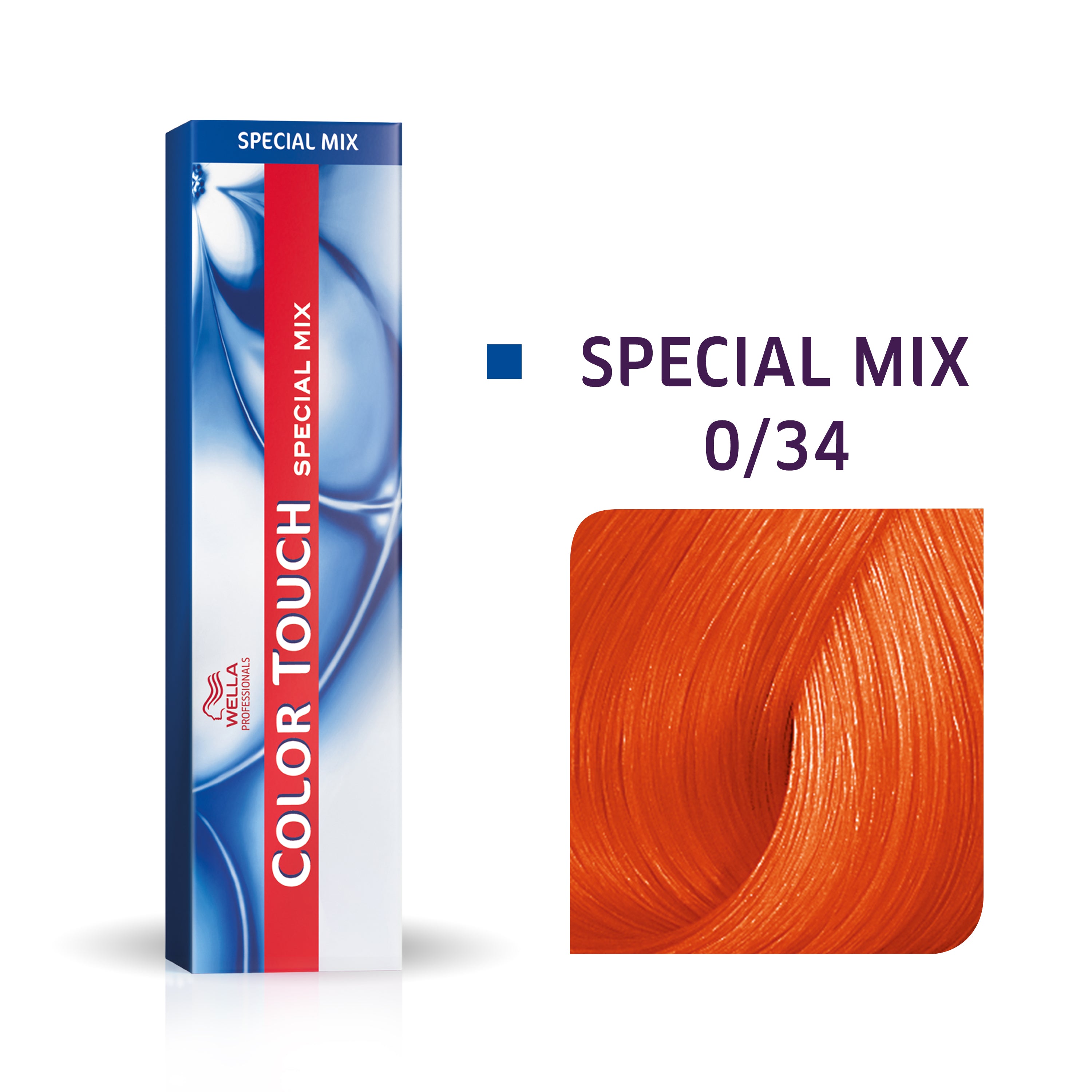 Wella Professionals, Color Touch Special Mix, Ammonia-Free, Semi-Permanent Hair Dye, 0/34 Golden Red, 60 ml