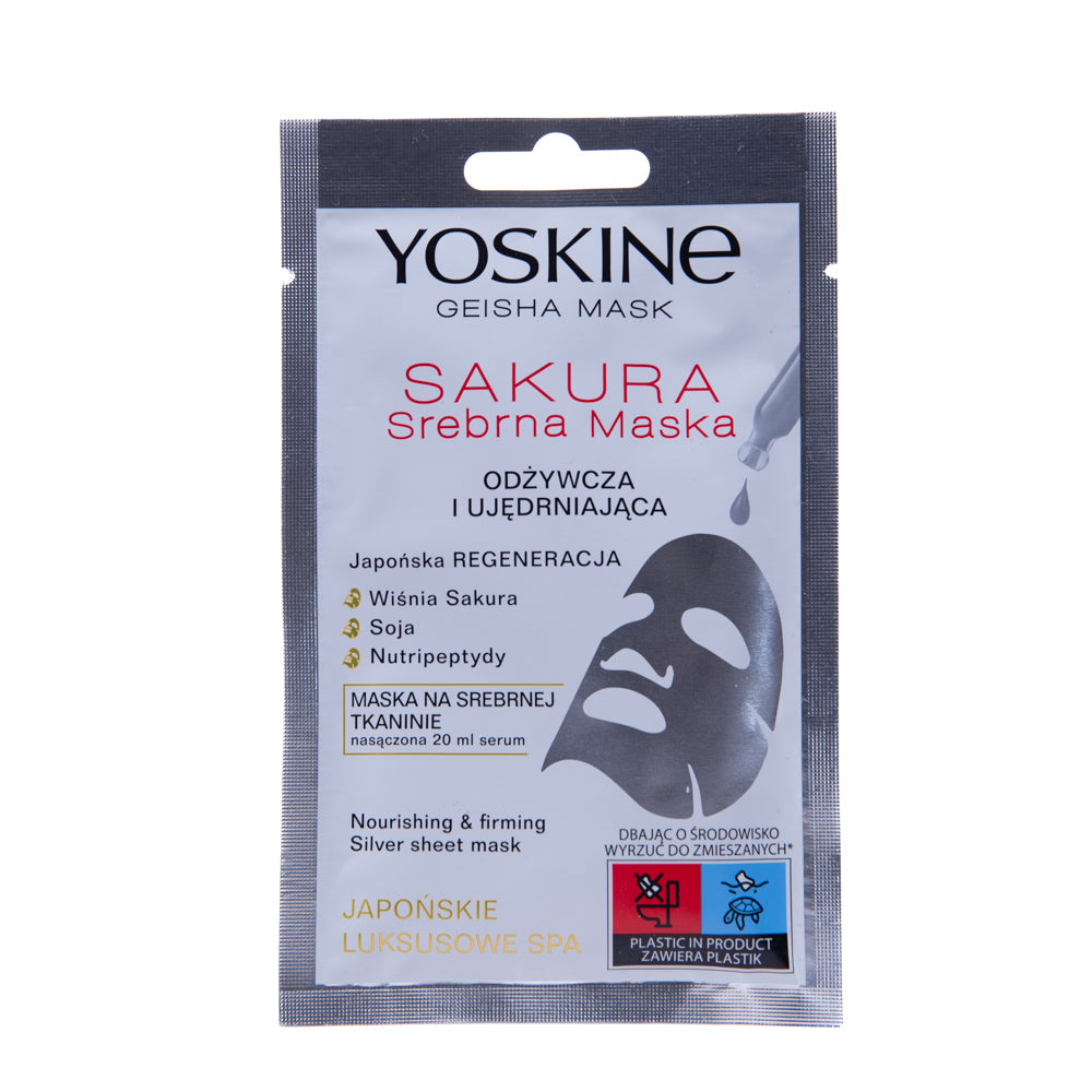 Yoskine, Geisha Sakura, Firming, Sheet Mask, Face, 20 ml